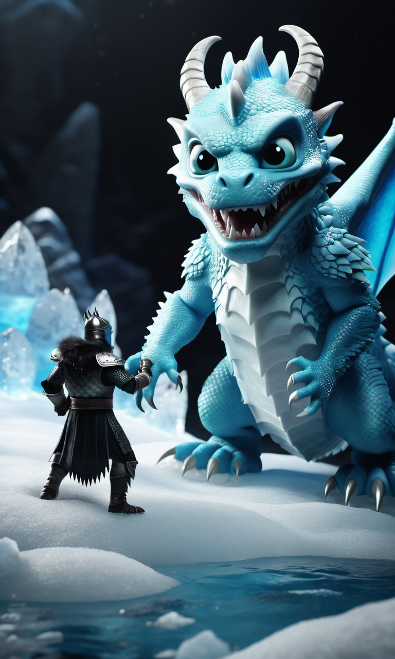 00239-2039112352-arien monster,cute monster,1 (Night king) fighting against 1 ice dragon,dive,bird's-eye view,_Cycles Render,Dim lighting,Arnold.png